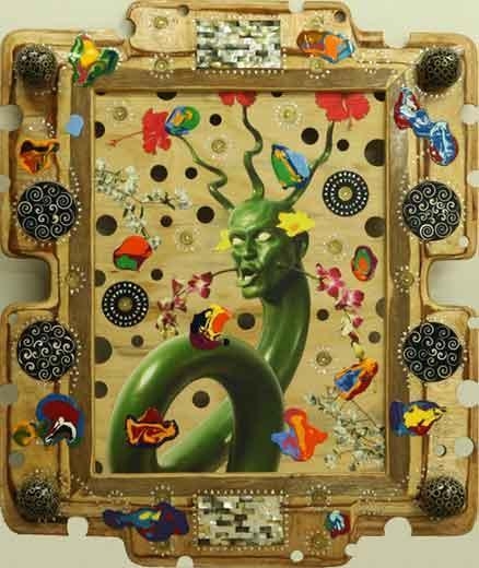 ASHLEY BICKERTON Snake head Painting, 2008