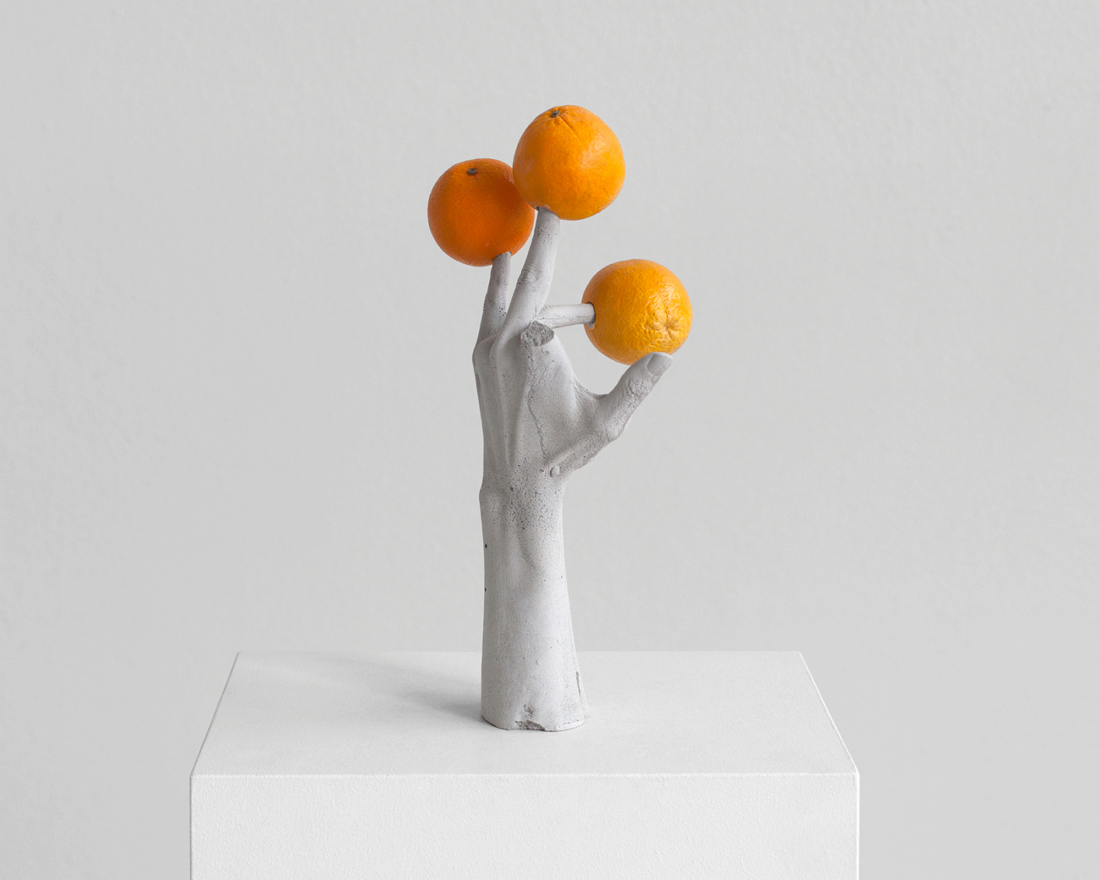 ERWIN WURM, One Minute forever (hands/fruits), 2019