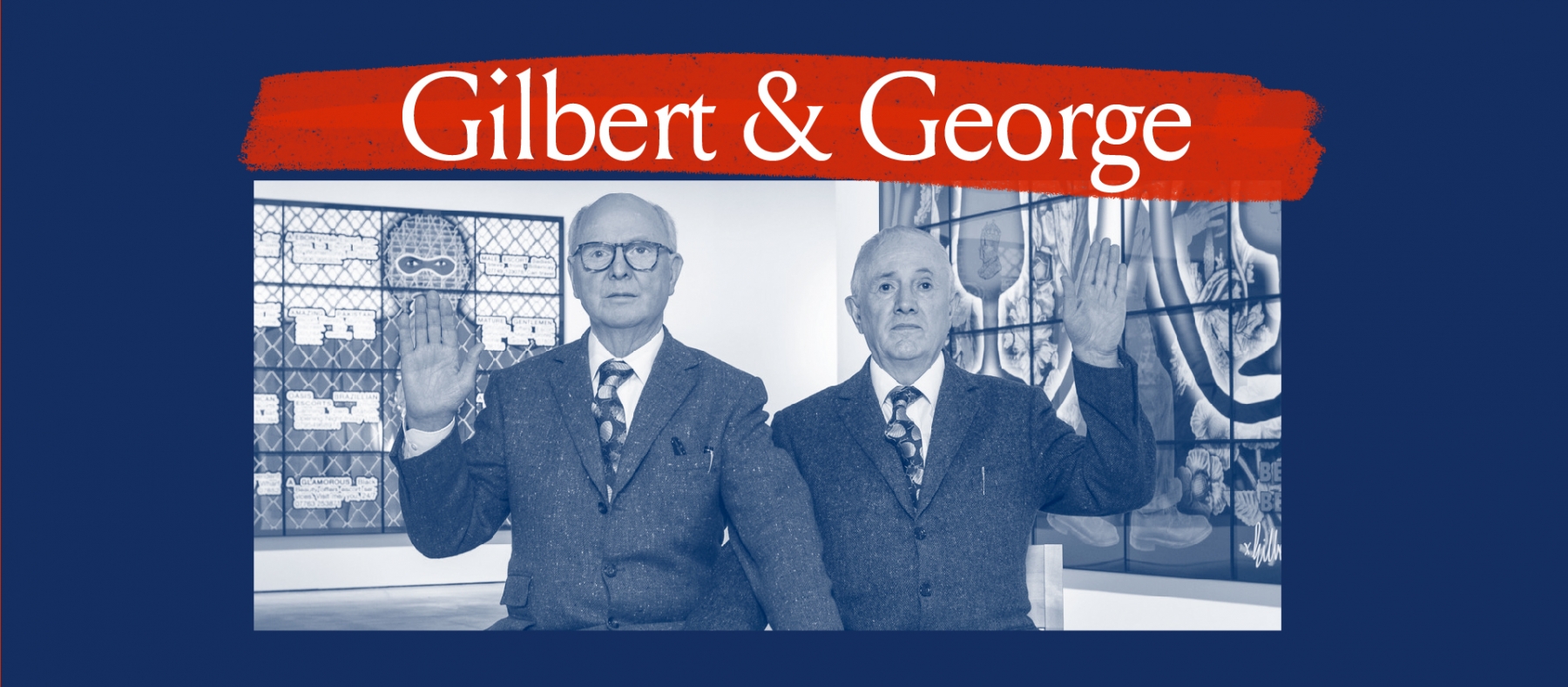 Gilbert & George Portrait Banner
